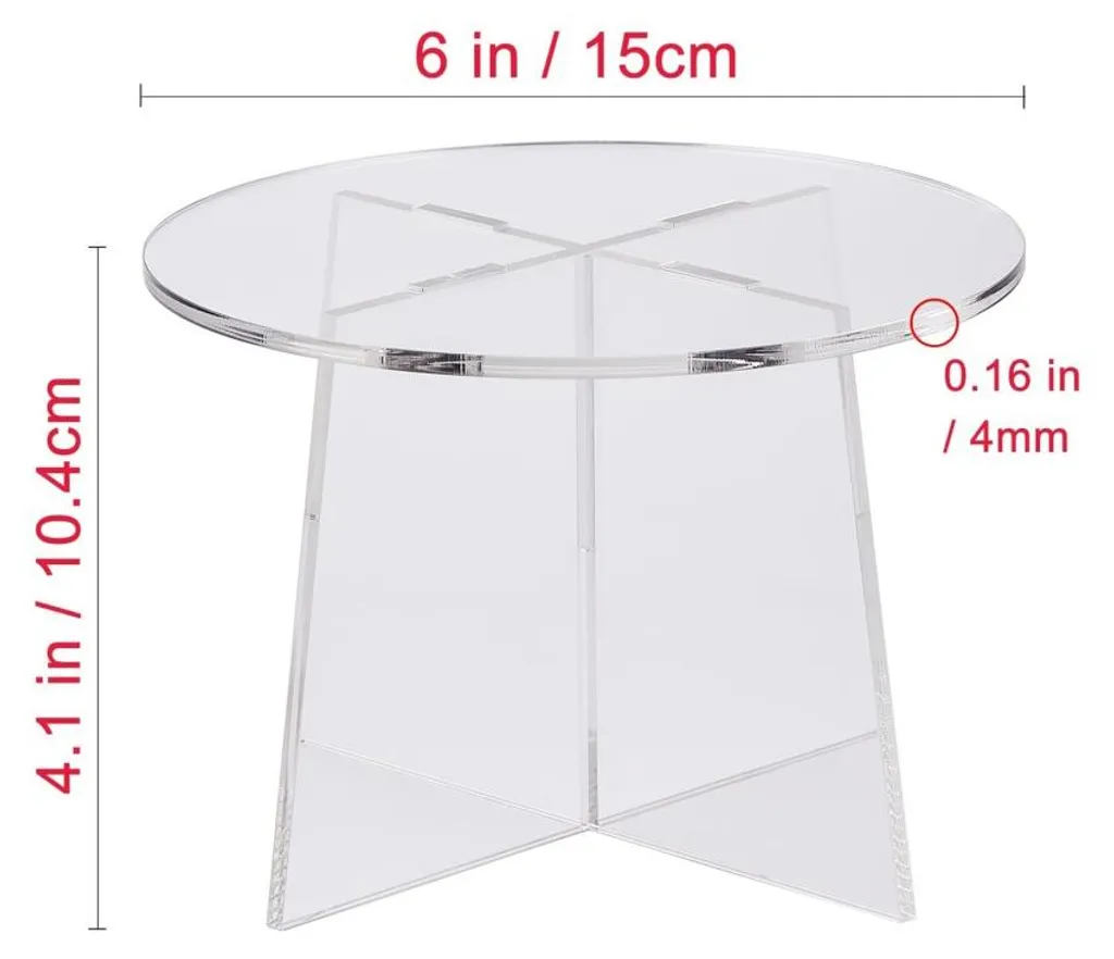 Supports pour plantes en acrylique invisible - Lot de 2 Socles Design