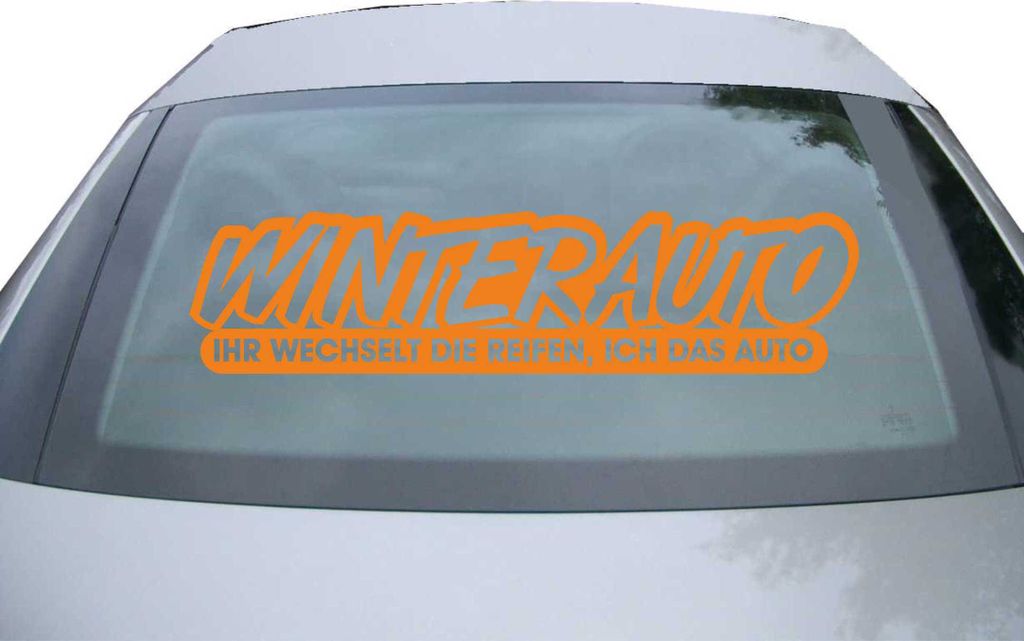 Indigos UG - Aufkleber Heckscheibe & Motorklappe DE2157 - orange - 600x145 mm - Alkohol Formel - Auto Scheiben Fenster Heckklappe Tuning Racing JDM...