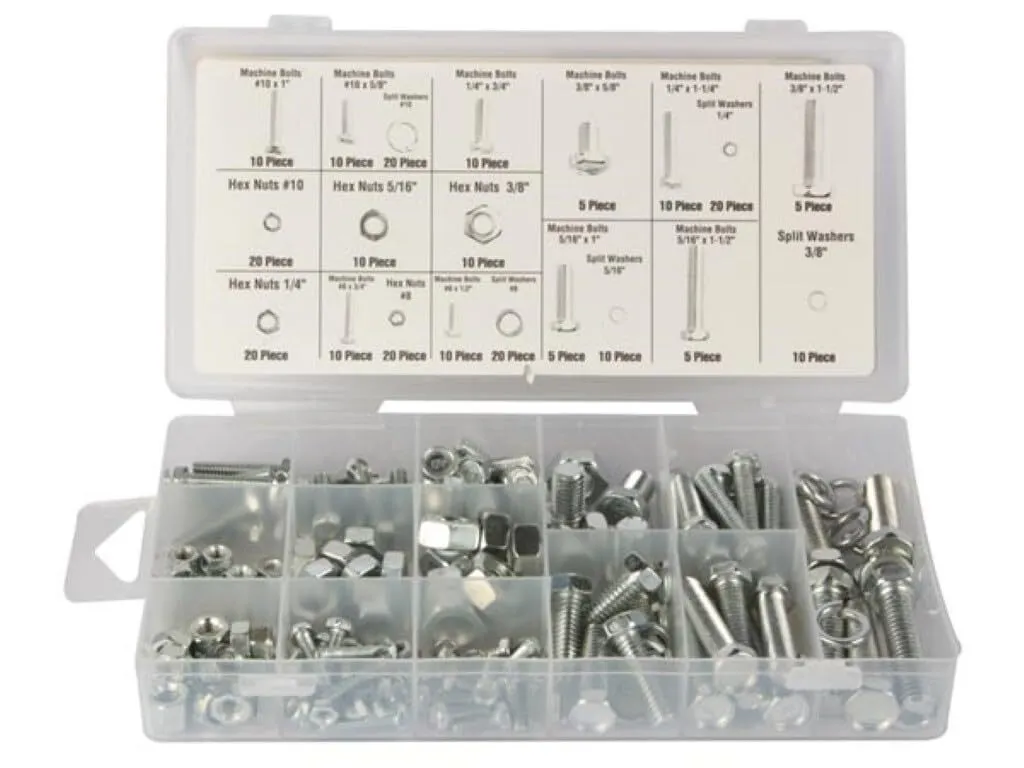 Assortimento Bulloni e Dadi Metrici M3 M4 M5 | 240 Pz Alta Precisione