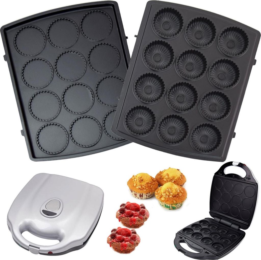 Wechselplatten für Multimaker ZN-2000W | Antihaftbeschicht | Cup Cake - Resto