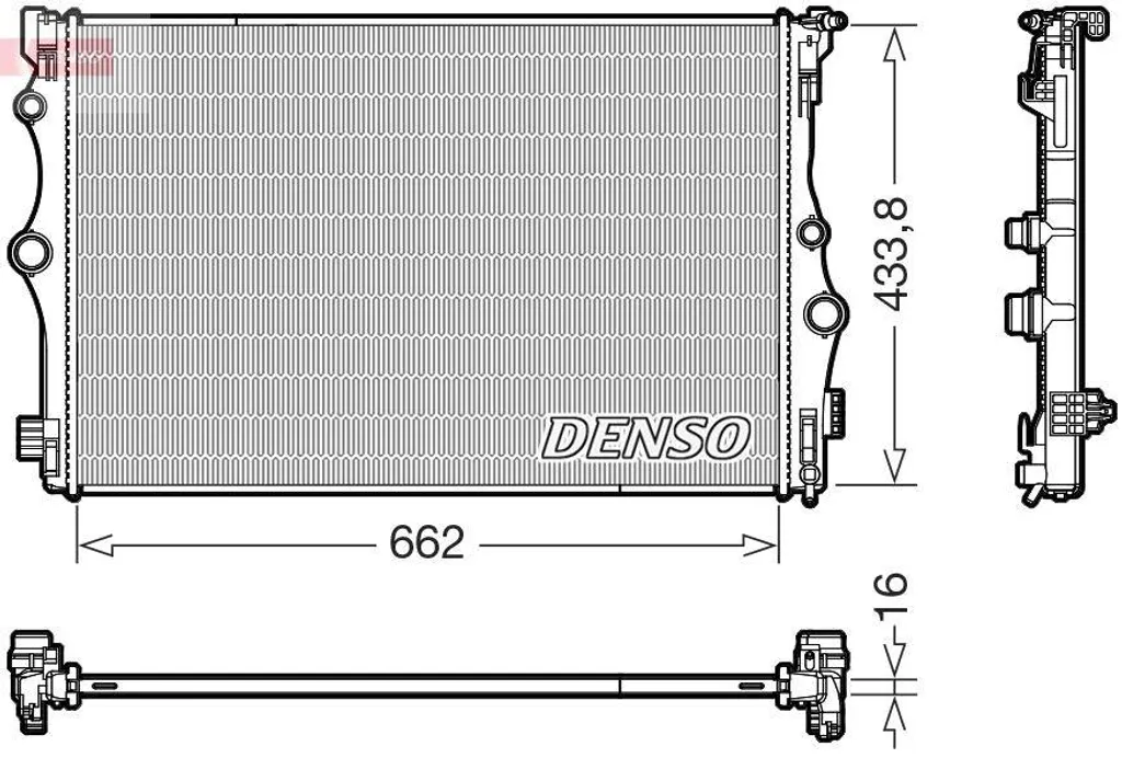 Radiateur DENSO DRM17098 haute durabilité pour Mercedes CLA et Classe A