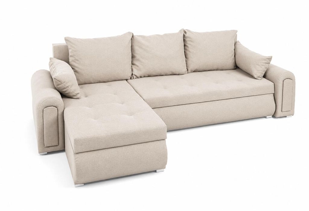 Relax-Ecksofa mit Schlaffunktion und Bettkasten in Farbe Produktbild 