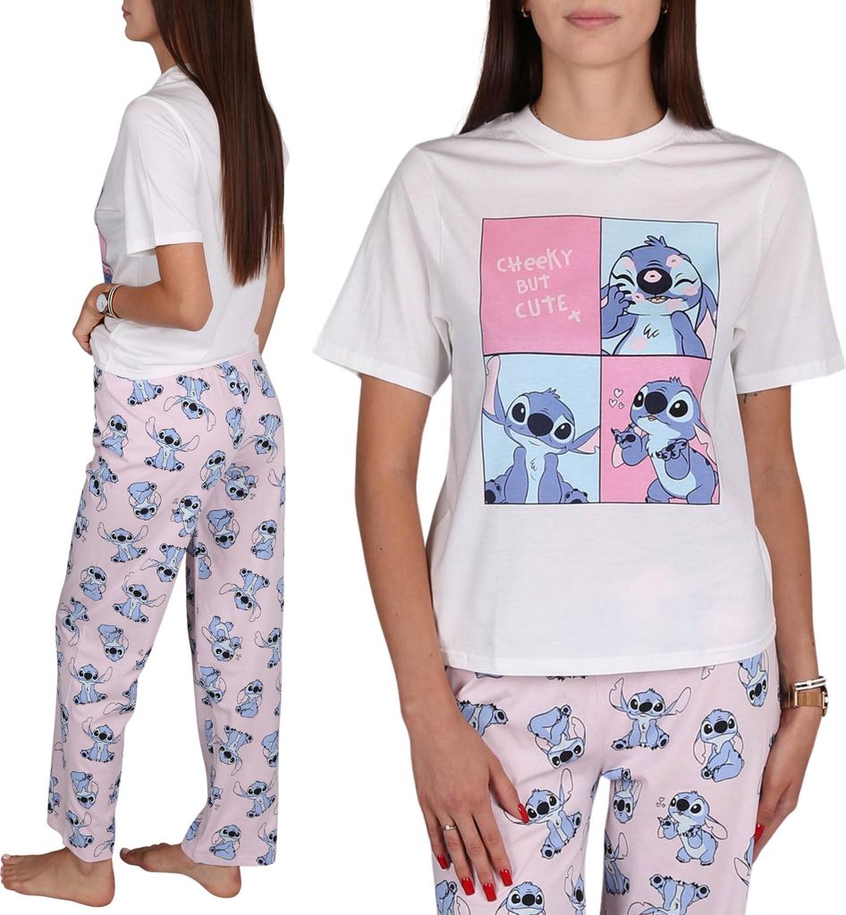 DISNEY Stitch Damen, zweiteilig, Baumwollpyjama mit kurzen Produktbild 