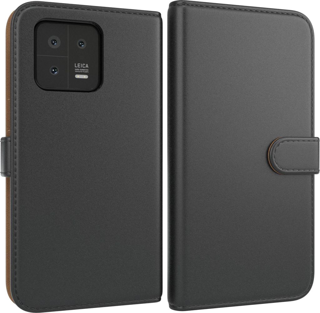 EAZY CASE Business Hülle für Xiaomi 13 klappbar, Premium Kunstleder Handyhülle mit Kartenfach