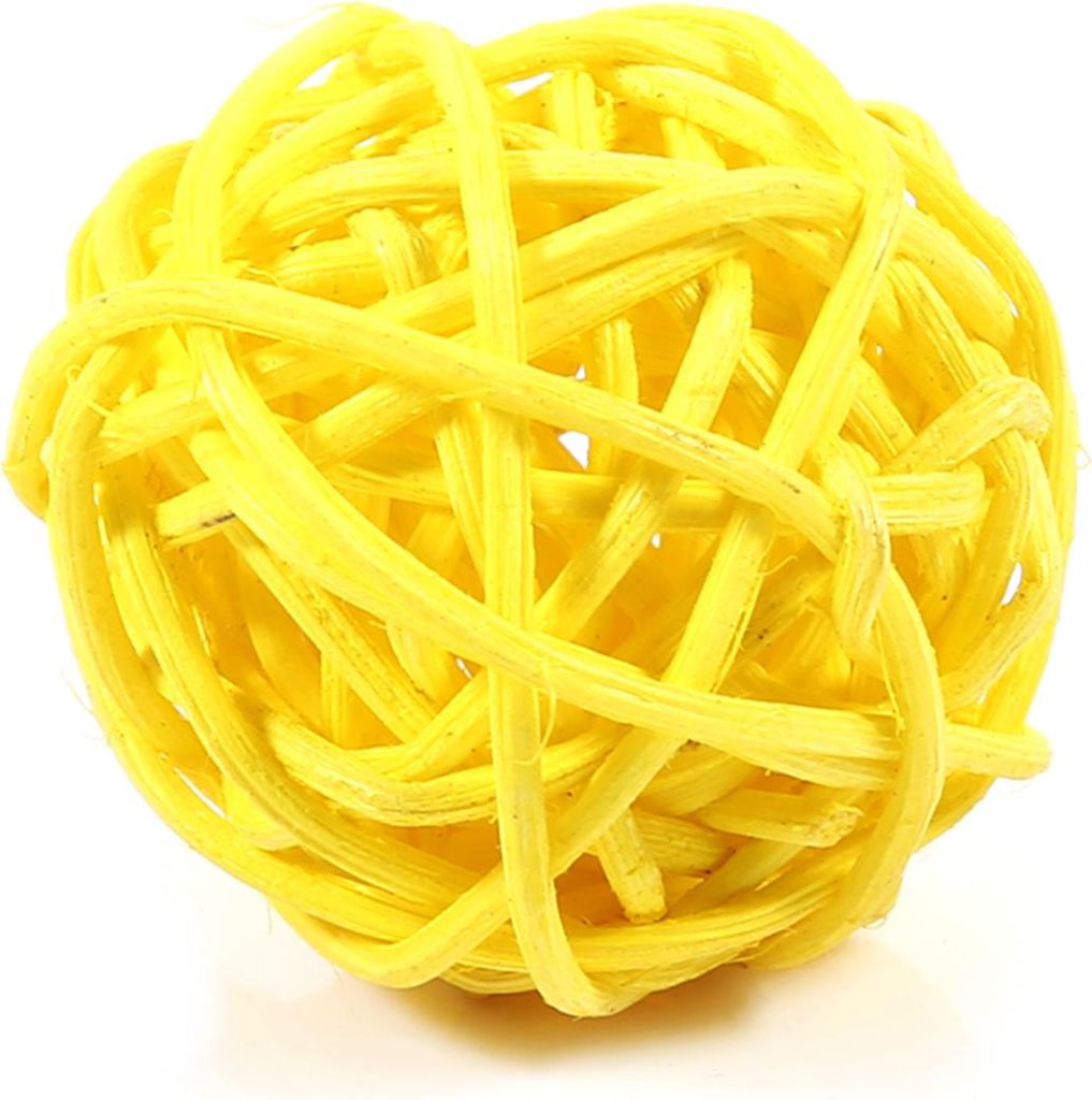 20Pcs dekorative Rattan Kugeln Ornamente Hochzeit Weihnachten Geburtstag Party Dekorationen (gelb)