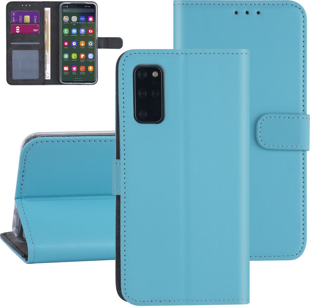 Samsung Galaxy S20 Plus Light blue Book type case - Card holder