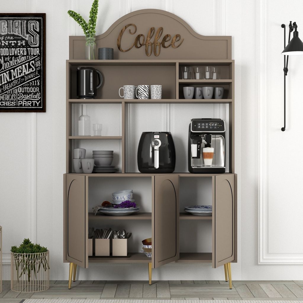 Skye Decor, Lyon 120 - Atlas, Gold, Kaffeebarschrank, Produktbild 