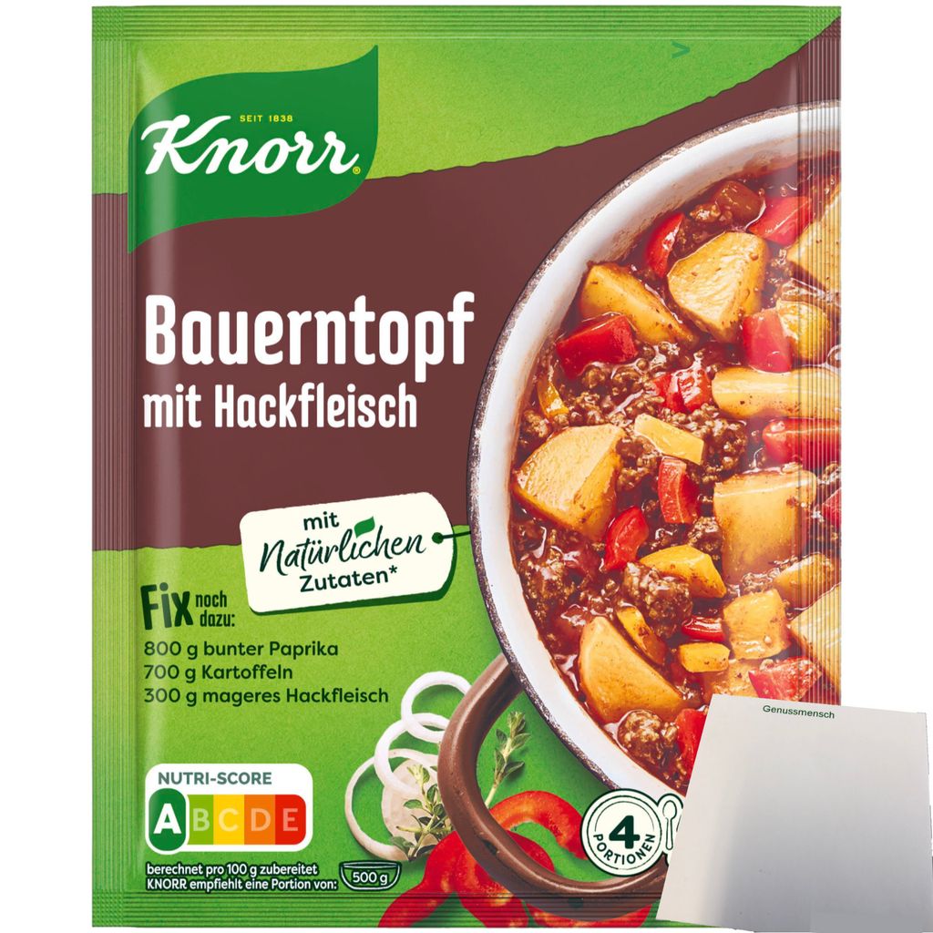 Knorr Fix Bauern-Topf mit Hackfleisch Würzmischung (43g Produktbild 