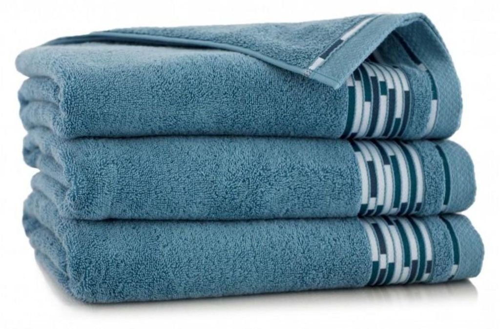 Handtuch - 100% Baumwolle - 450 g/m2 - 70x140 cm - Extra Saugfähig - Blau - hohe Grammatur - GRAFIK