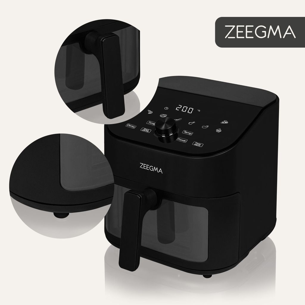 Zeegma Knapper Chef Airfryer 6.5L 1600W, czarny, 10 Zdjęcie produktu 