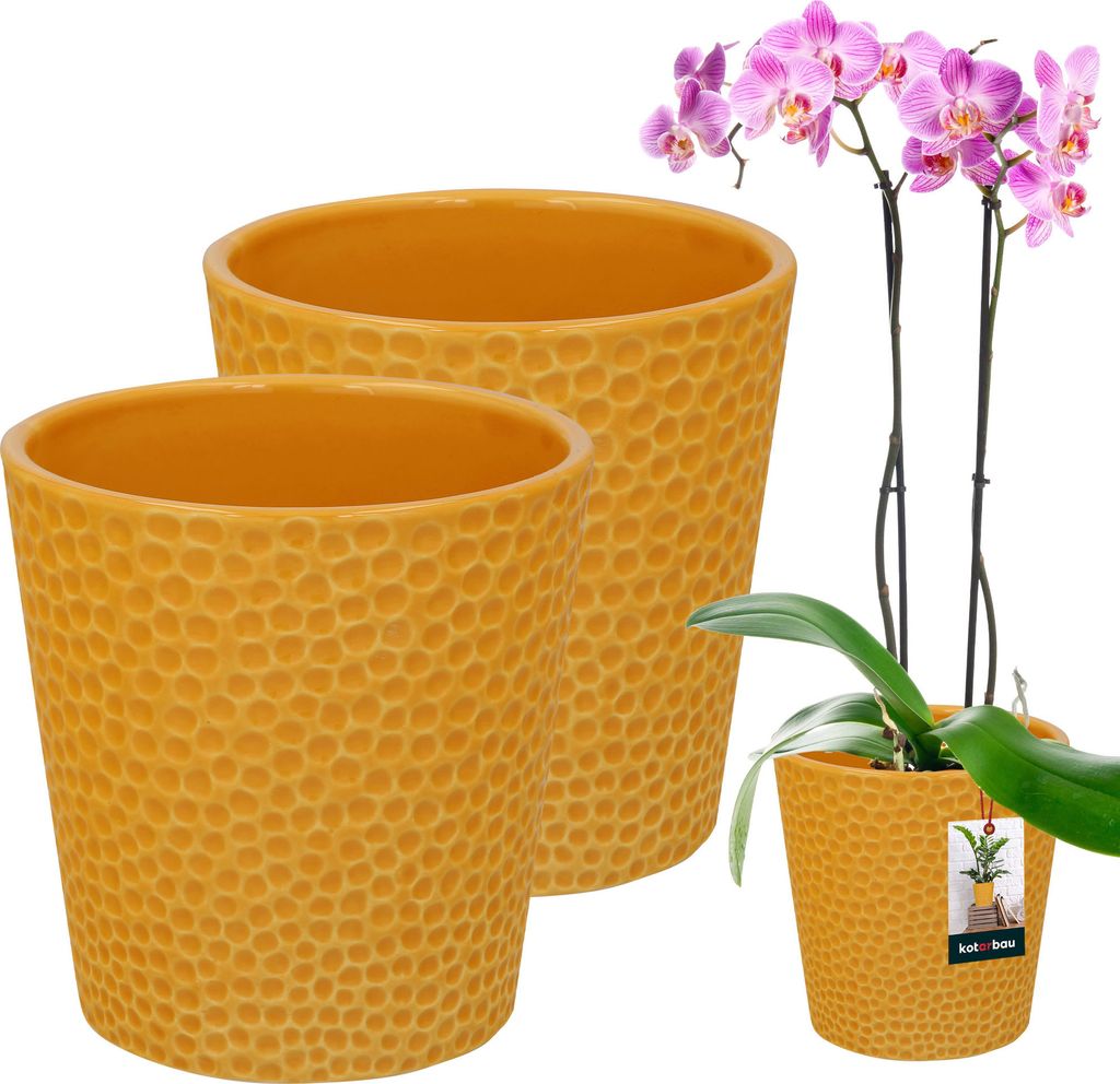 CYLINDRO Vaso Rotondo In Plastica - Fioriera Resistente Con Fori Di Drenaggio, Colore Beige Taupe, Diametro 45 Cm