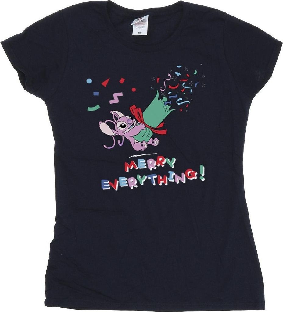 Disney - "Angel Merry Everything" T-Shirt für Damen BI25654 (L) (Marineblau)