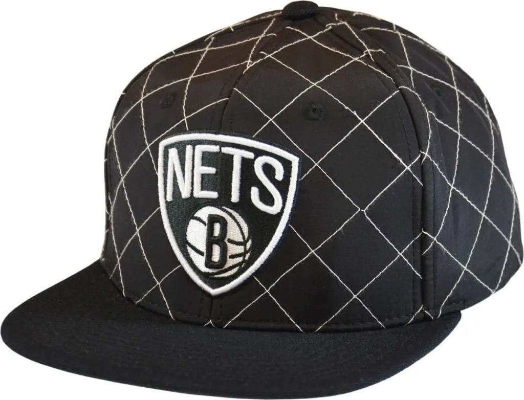 Bonnet Brooklyn Nets chaud et coupe-vent Mitchell & Ness Quilted Noir