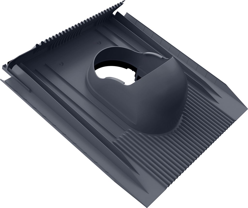 Venduct universelle Grundplatte DN125 Anthrazit Produktbild 