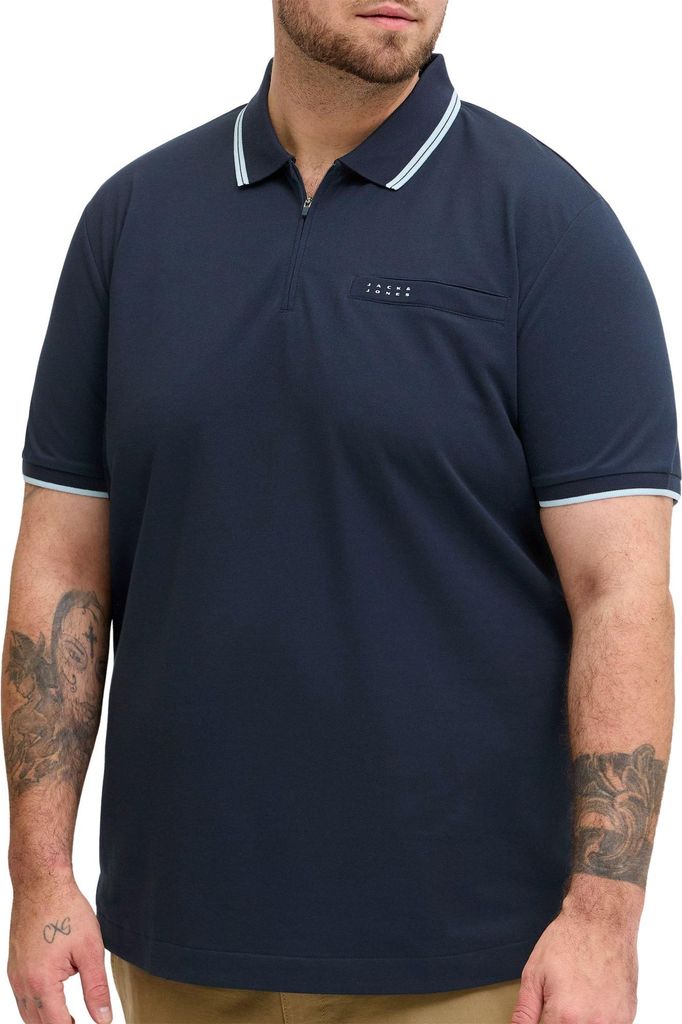 Jack & Jones Fusion Branding Zip Polo Herren (plussize)