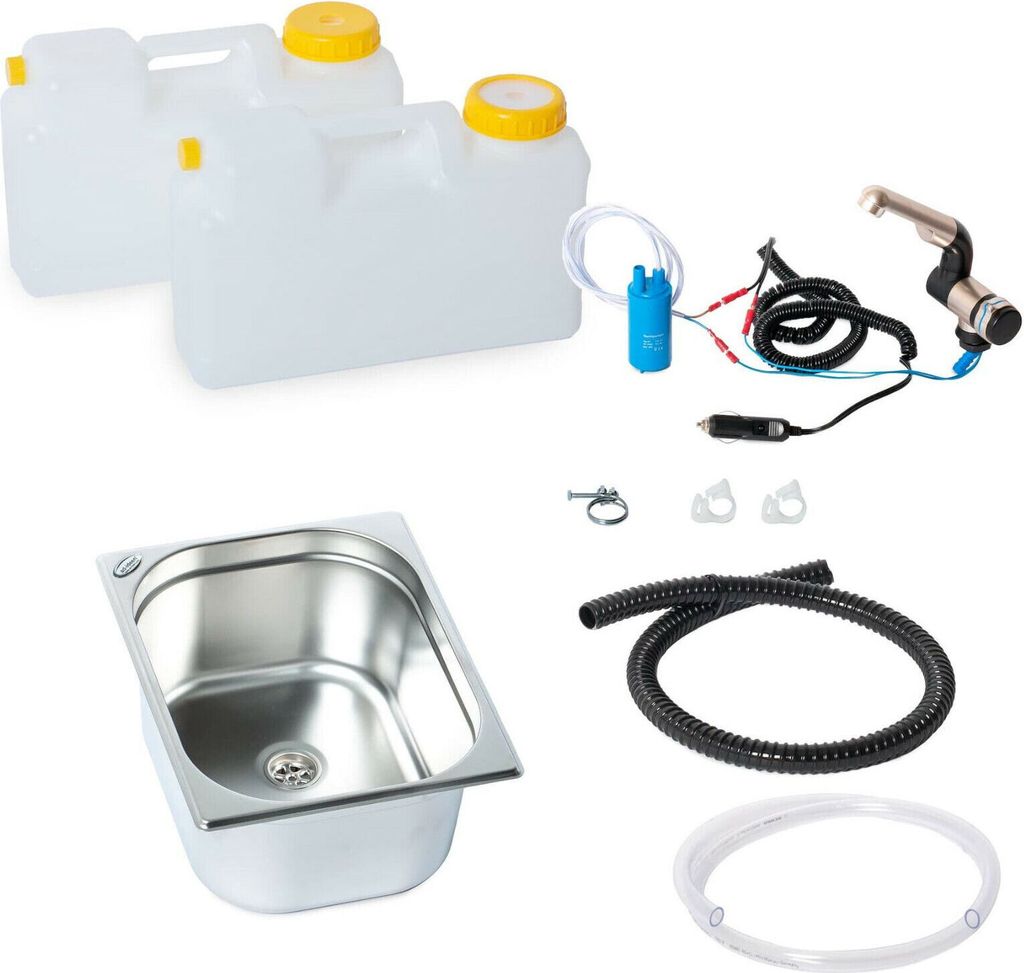 12V Camping Technik Set Waschbecken Bausatz Spülbecken Reisemobil Adria Knaus