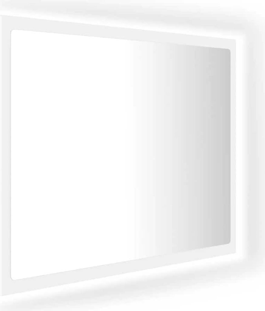 vidaXL LED-Badspiegel Weiß 60x8,5x37 cm Acryl