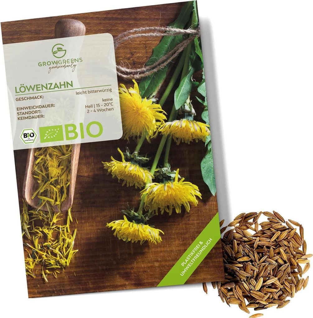 Löwenzahn Samen - Küchenkräuter Saatgut aus biologischem Produktbild 