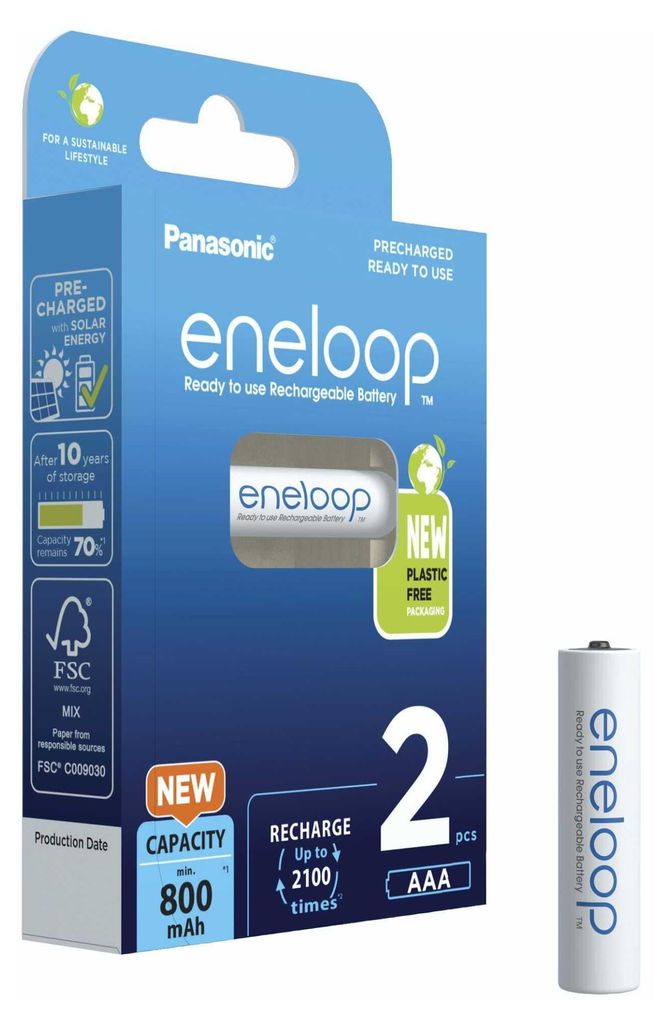 Panasonic eneloop 2x AAA 750mAh - 2er blister Image du produit 