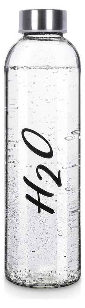Dekoracyjna butelka na wodę 700 ml ze stalową pokrywką i Zdjęcie produktu 