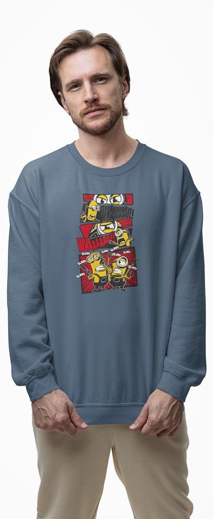 D&B Design Uni Pullover SWMO00034 Minions IndigoBlau-Größe S