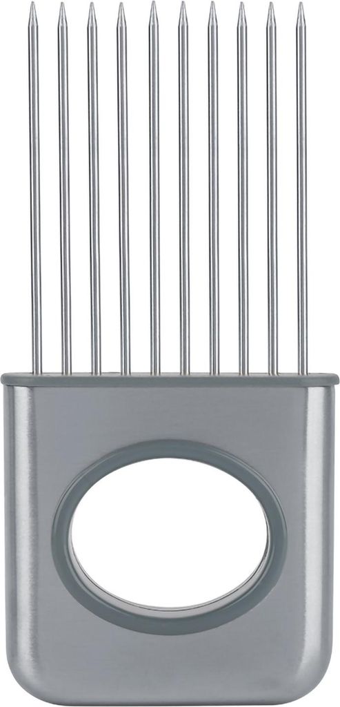 Zwiebelhalter aus Edelstahl, Obst-, Gemüse- und Fleischschneider, Schäler und Zerkleinerer mit 10 Zinken