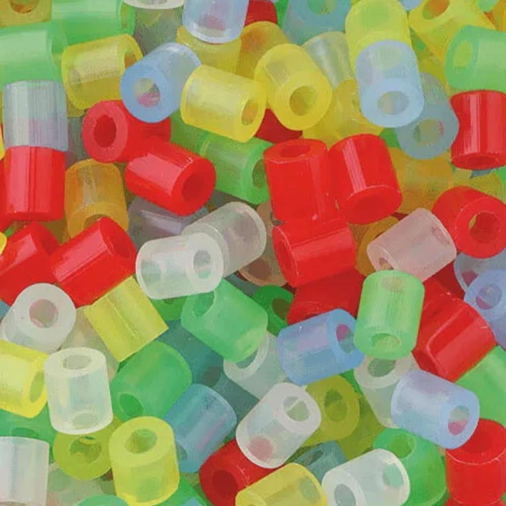 Nabbi Bügelperlen Ø 5mm, 20.000 Stk., Transparent Mix