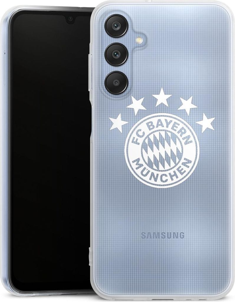 DeinDesign Handyhülle für Samsung Galaxy A25 5G Silikon Hülle Case Smartphone Schutzhülle FC Bayern München FCB transparent