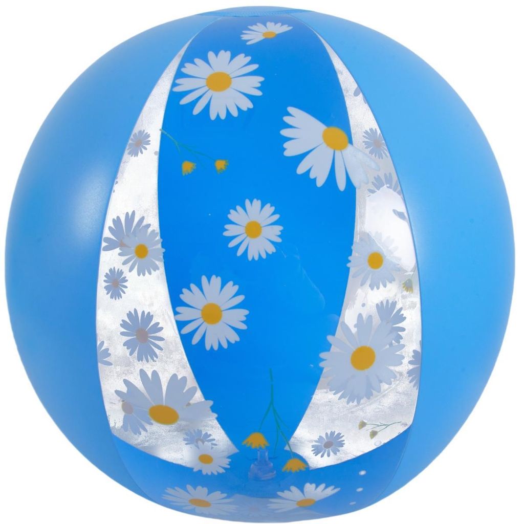 Nafukovací vodní míč, 50 cm, Daisy, modrá, plážový míč Obrázek produktu 