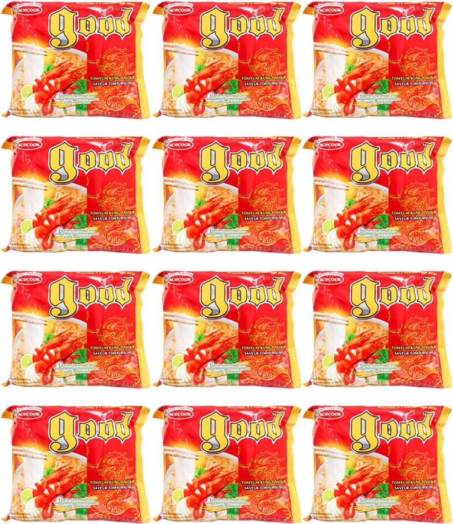 Acecook Glasnudeln Suppe Tom Yum Geschmack 12x62g