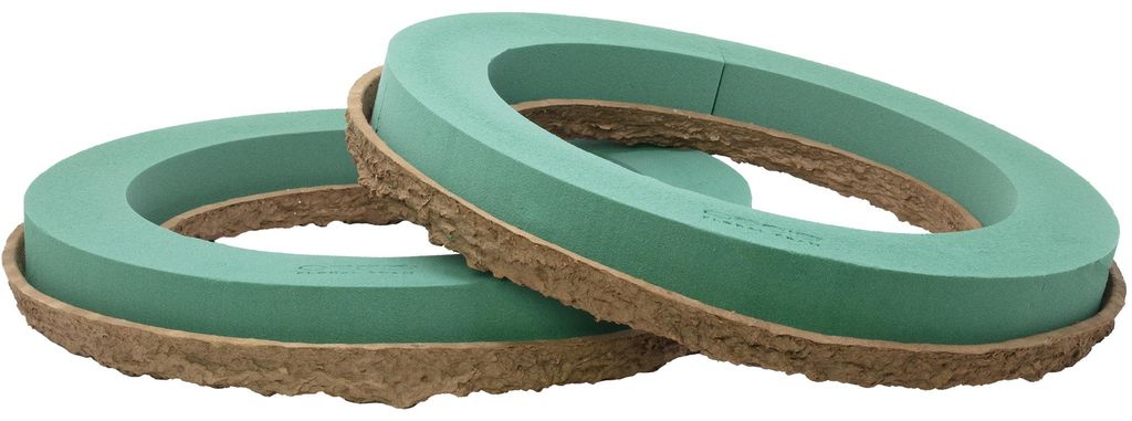 OASIS Biolit Ring/Kranz 44cm kompostierbar für Trauer, Gedenktage und Dekorationen, 2er Set, 2 Stück