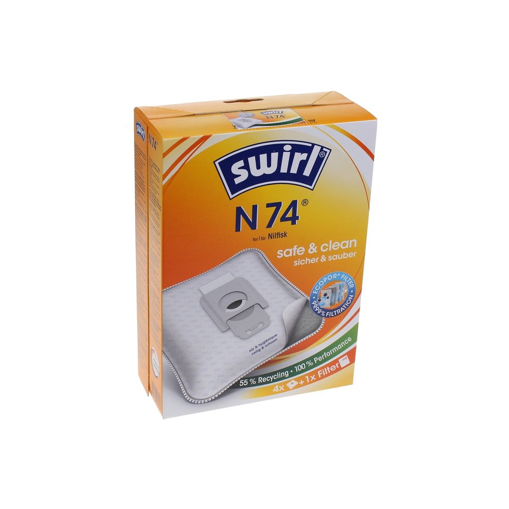SWIRL - Staubsauger Beutel 4ST N74 - Ecopor - 6782914 Produktbild 