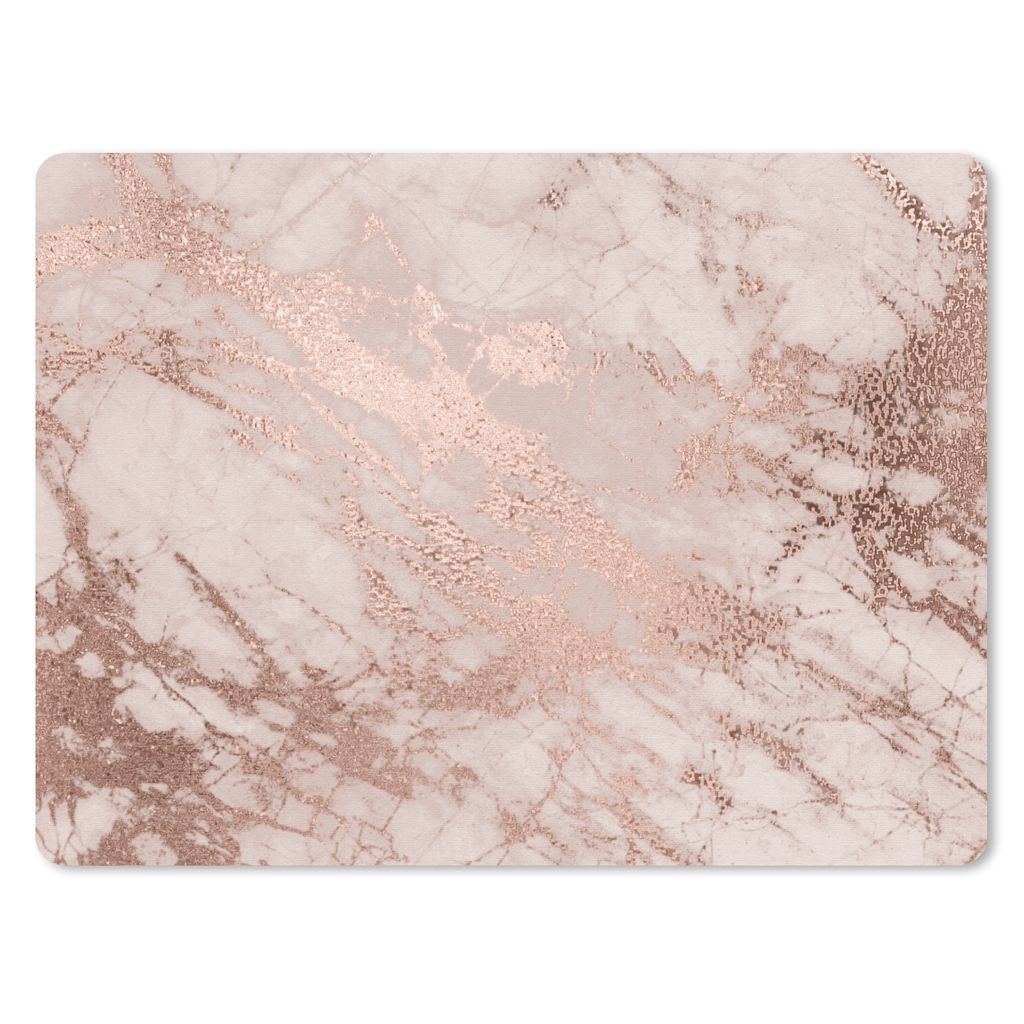 MuchoWow Mauspad Mousepad Marmor - Rosa - Luxus - Marmoroptik - Glitzer - Design 23x19 cm - Mousepads - Maus Mat - Pad - Mausunterlage - Schreibt...