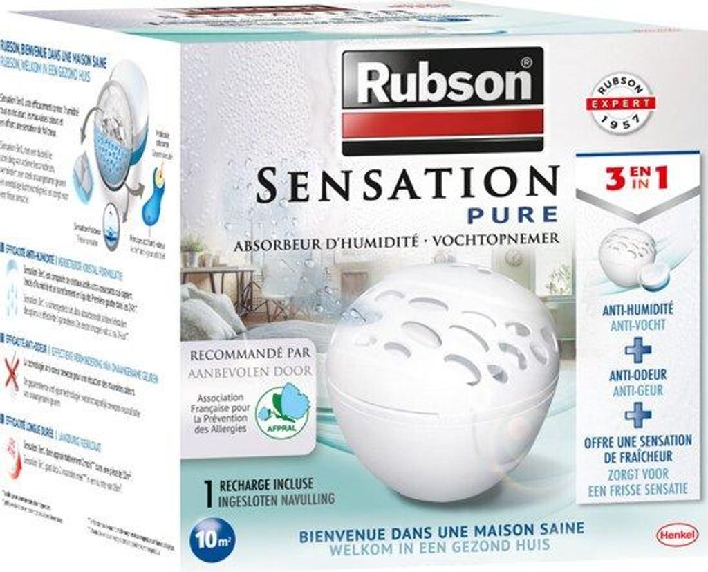 ADFT Rubson Appliance Sensation 300g - Fortschrittliche Feuchtigkeitsregulierung für ein gesundes Raumklima