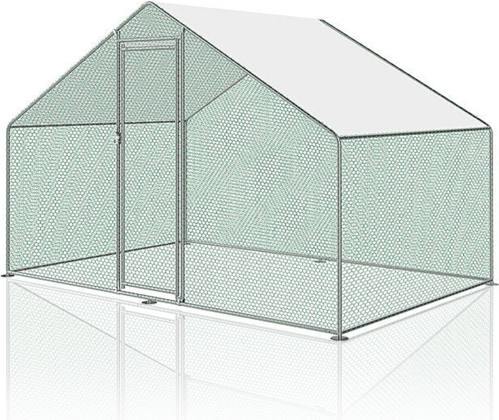 Lospitch Hühnerstall Hühnerhaus Kleintier Ställe Freilaufgehege Voliere Tiergehege Kleintierstall Huehnerhaus Gefluegelstall 3x2x2m