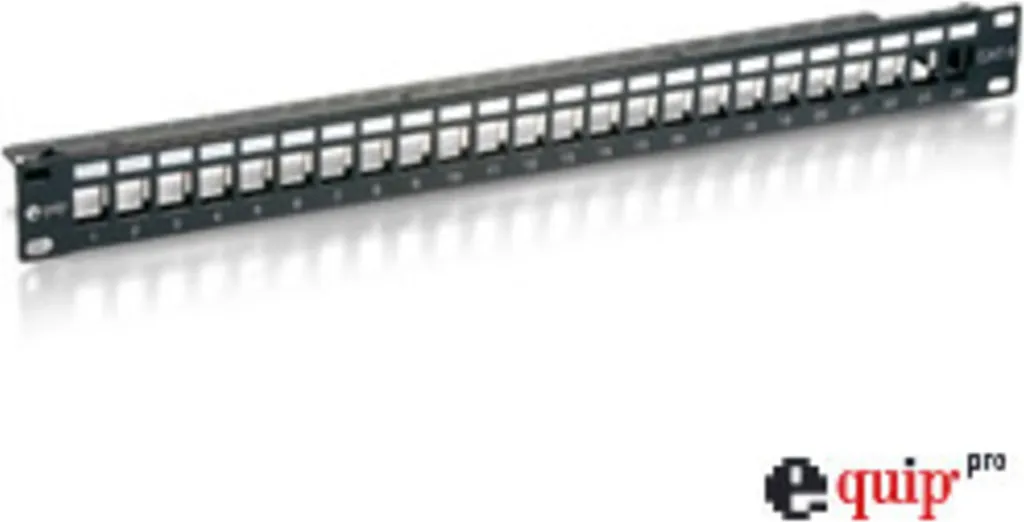 Panneau de brassage 24 ports pour baie réseau - Système Keystone Cat.6
