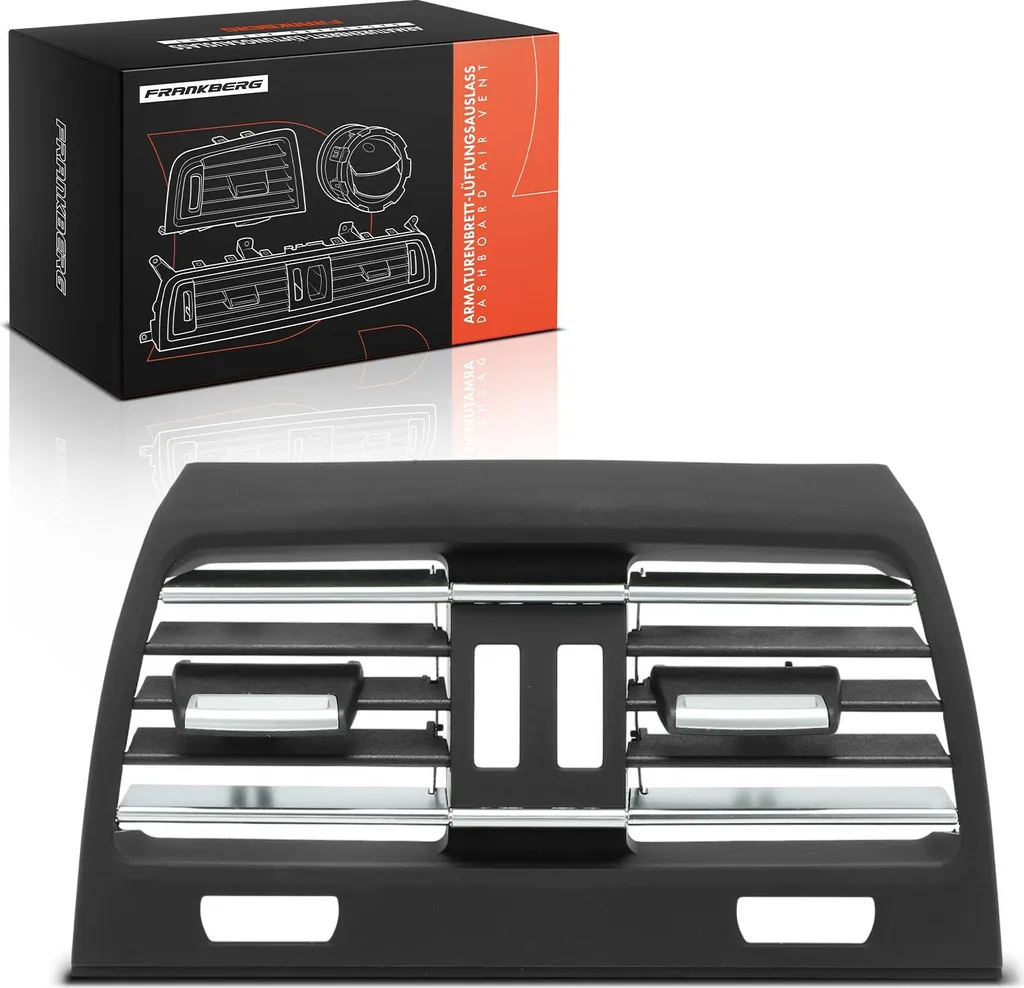 Bouche d'Aération Centrale Arrière BMW Série 7 F01 F02 F03 Noir ABS