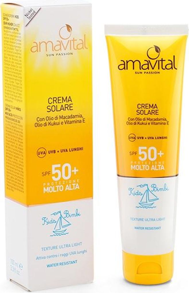 Sonnenschutzmittel für Kinder LSF 50+, 100 ml - Amavital Sun Passion
