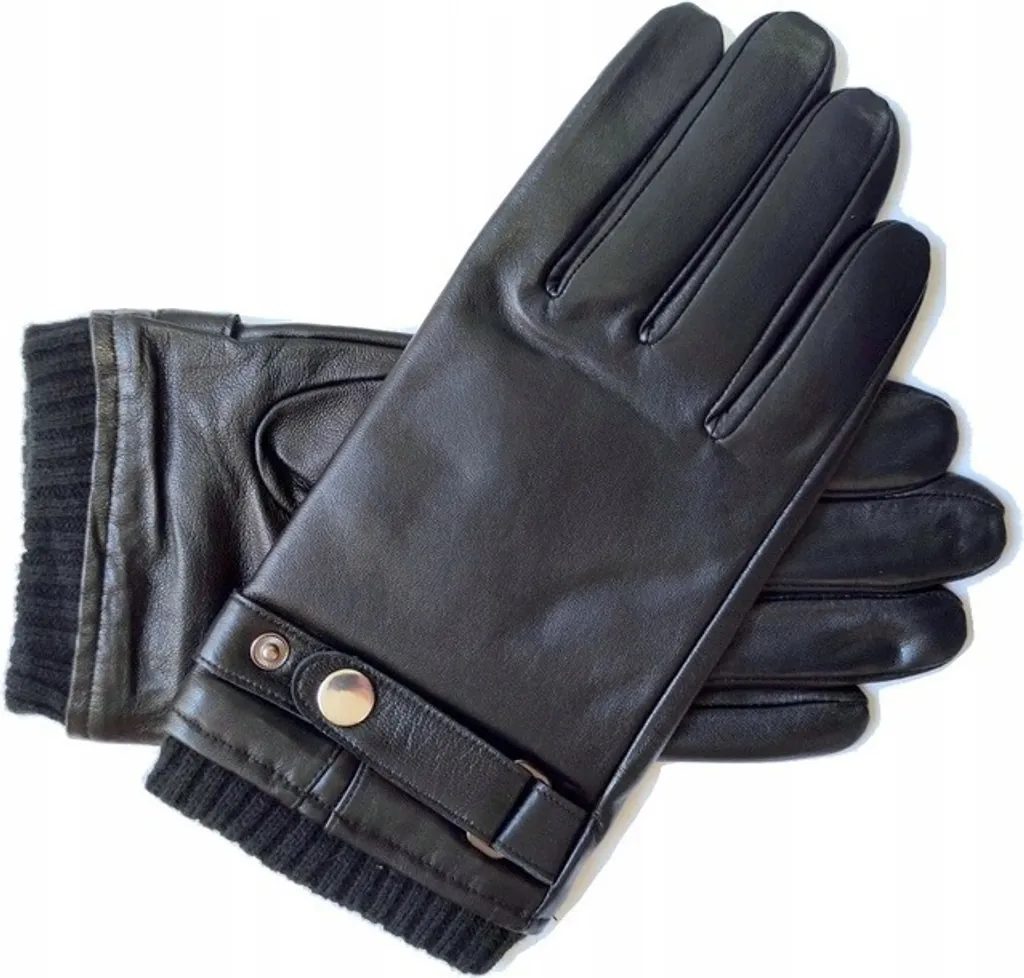 Guanti Invernali in Pelle per Guida e Outdoor - Neri Taglia M - 4