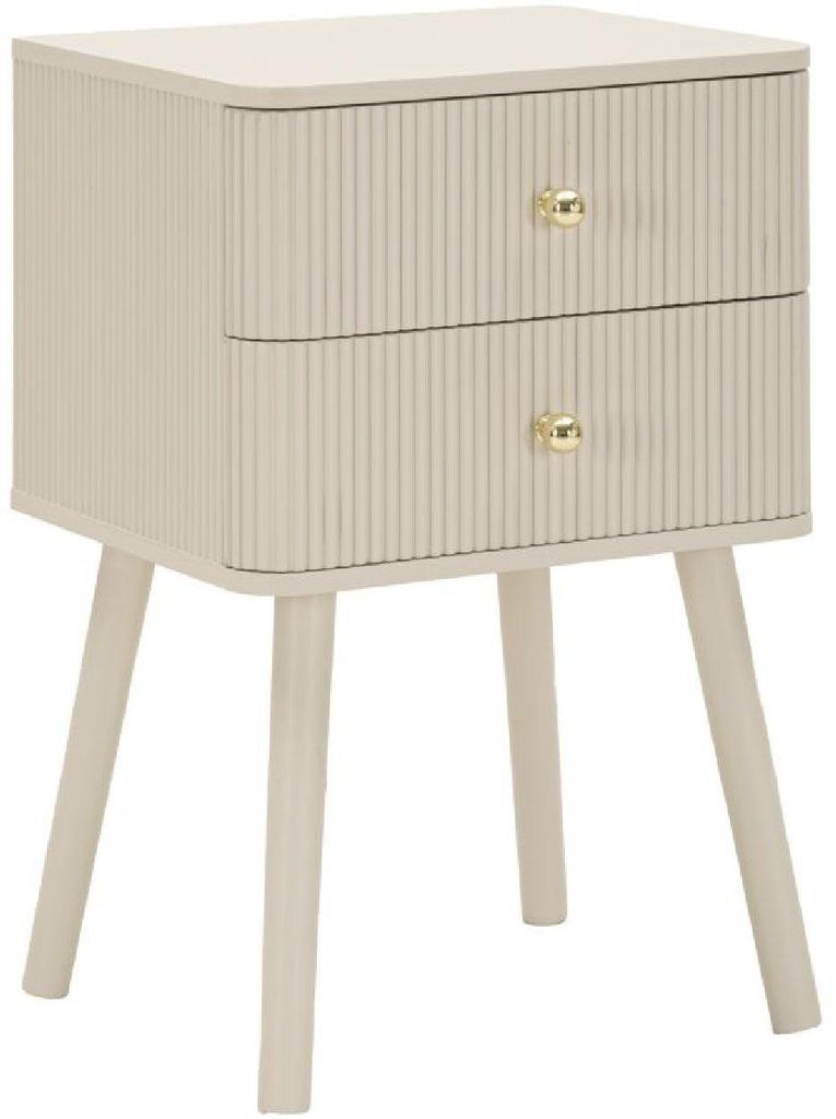 Mauro Ferretti Nachttisch Shy Weiß Gold 34x37,5x59 cm Produktbild 