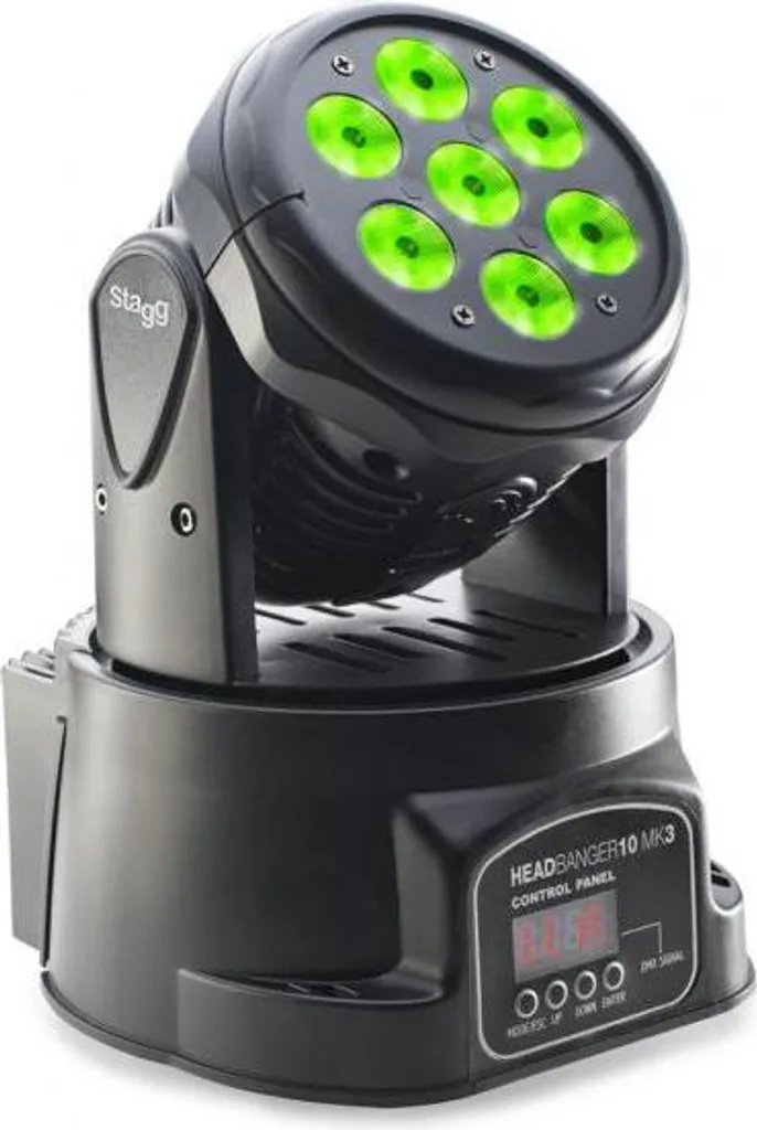 Pack Éclairage Soirée Lyre LED Stagg Head Banger 10 avec Câble DMX