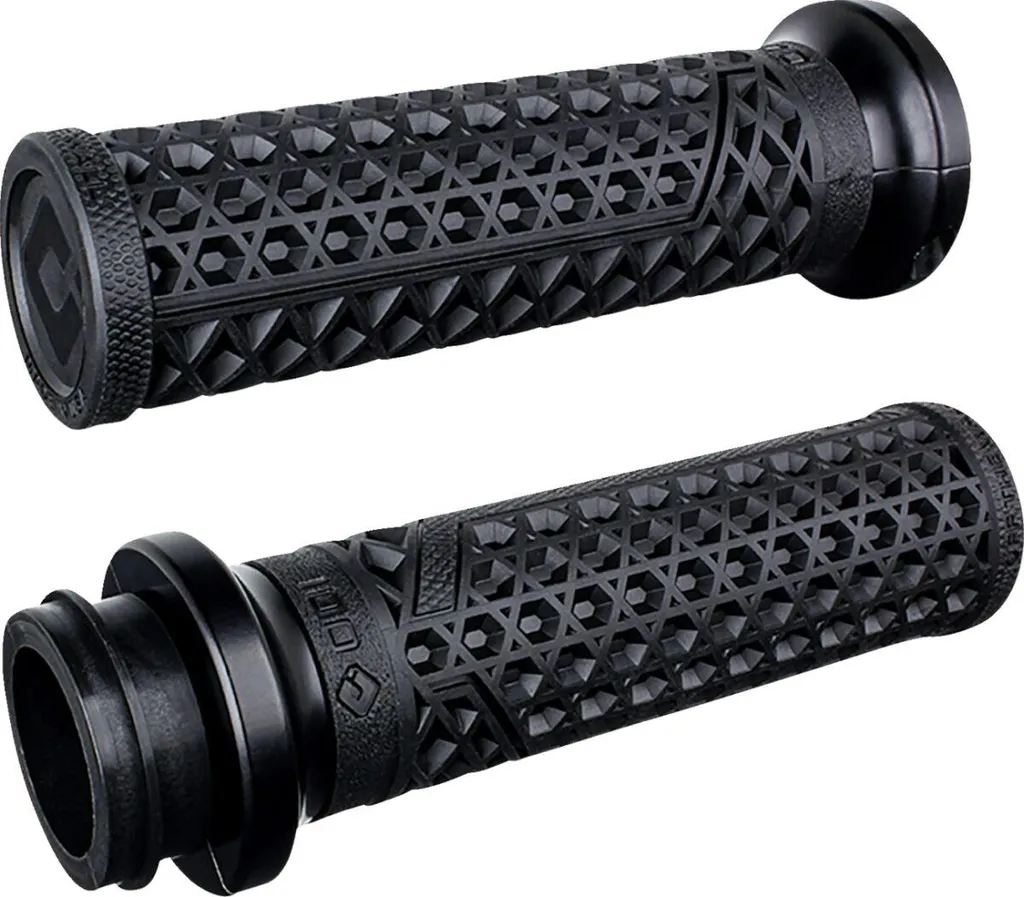 Poignées Moto Vans Blk/Blk : Idéal pour Custom, Bobber et Prépa Retro
