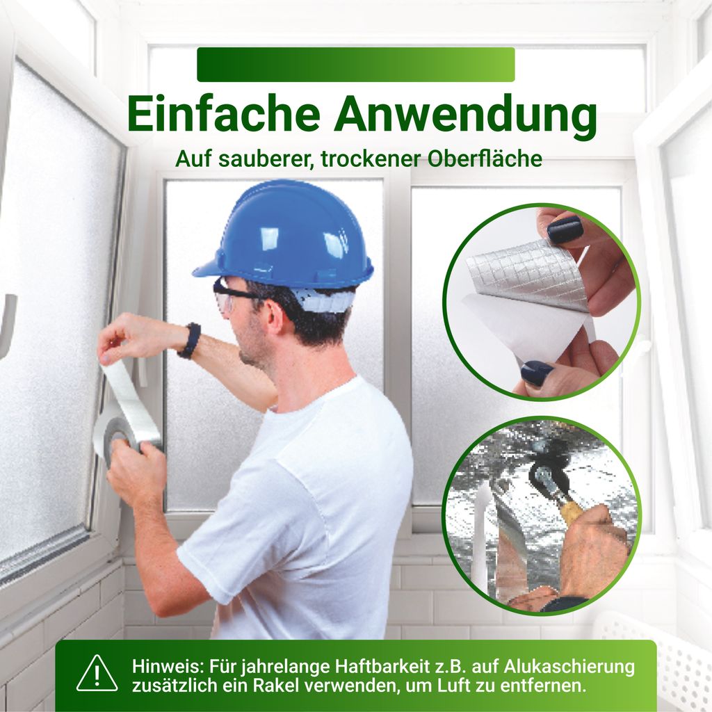 Aluminium Klebeband netzverstärkt 43mm x 20m Produktbild 5