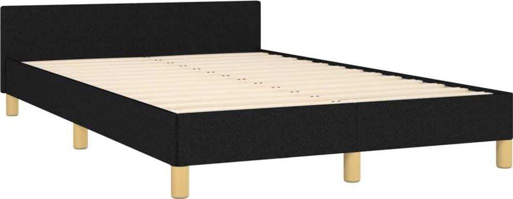 Bettgestell ohne Matratze Schwarz 120x190 cm Stoff Produktbild 