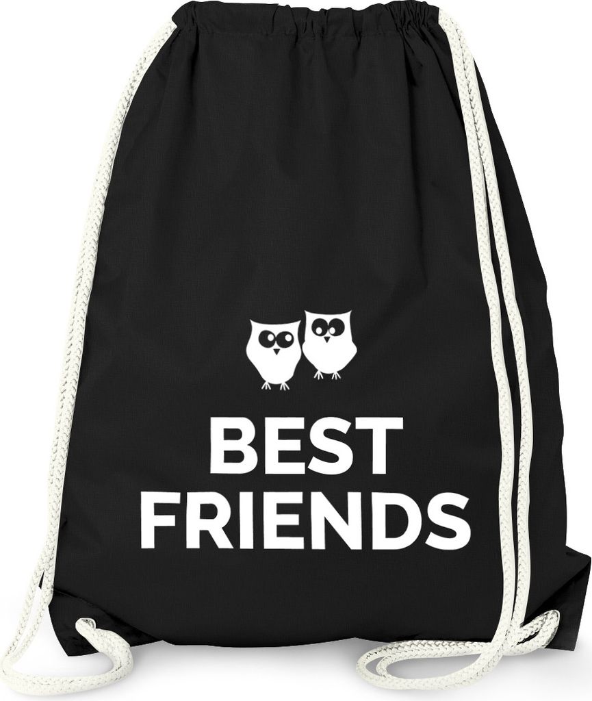 Turnbeutel - Beste Freunde Best Friends Geschenk - Gym Bag Moonworks schwarz unisize