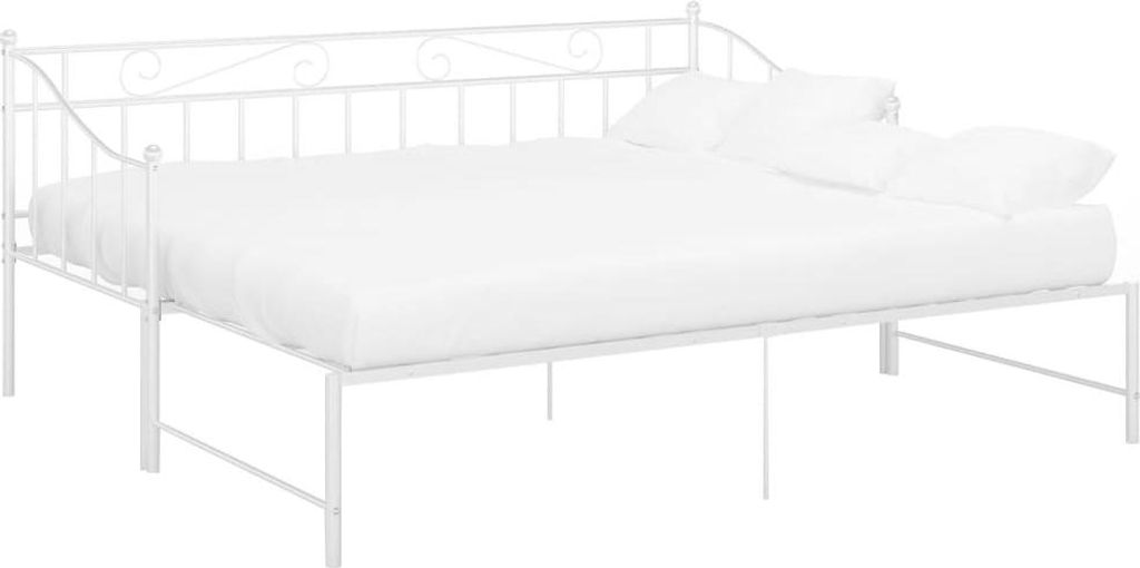rozkládací pohovka vidaXL bílá kovová 90x200 cm Obrázek produktu 