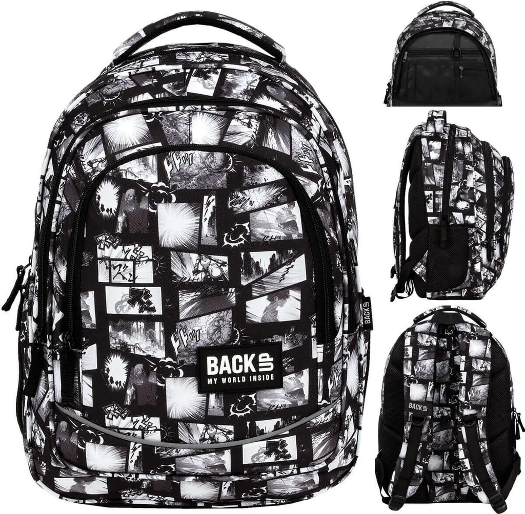 Sac à Dos Scolaire Anime BackUp CL 6-8 - Multi-Compartiments et Dos Rembourré