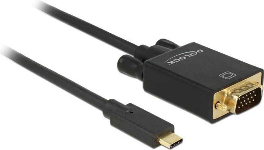 Delock Kabel USB Type-C Stecker > VGA Stecker DP-Alt Mode Full HD 1080p 2 m sch