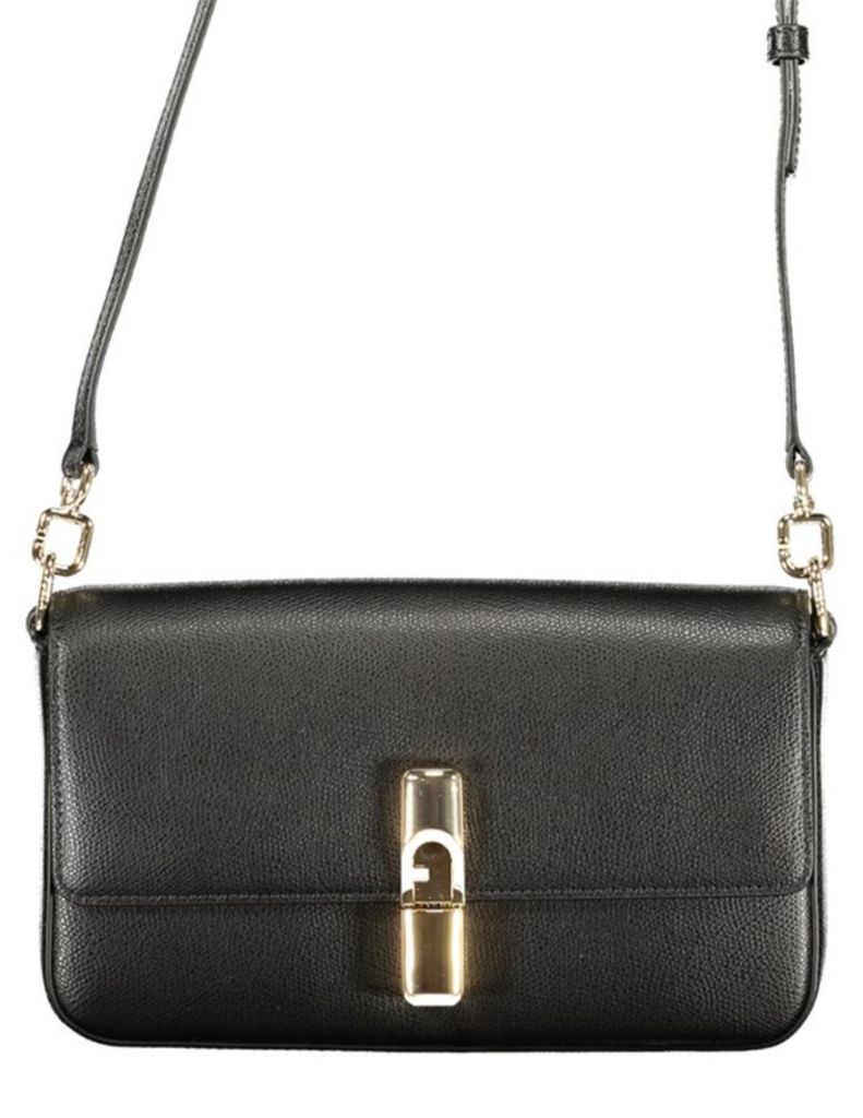 Elegante schwarze Damenschultertasche mit verstellbarem Produktbild 