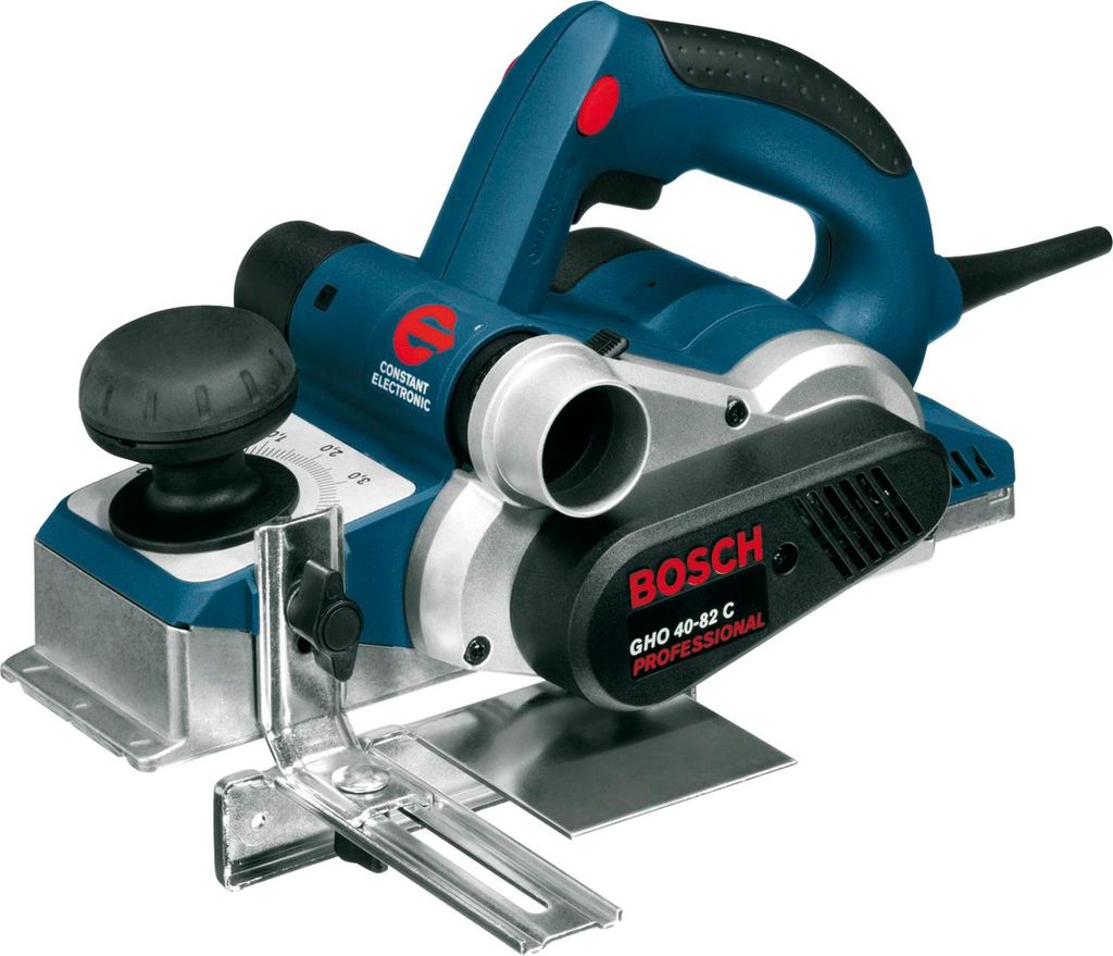 A Bosch GHO 40-82 C Professional Elektro Handhobel is shown against a white background.